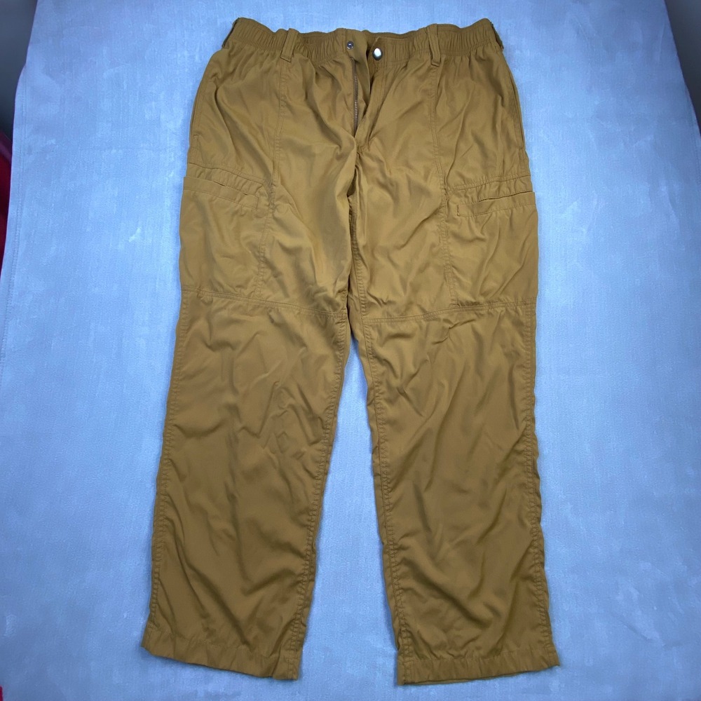 Duluth Trading Co Dry on the‎ Fly Cargo Pants Mens 38x30 Ochre Nylon Hiking Work